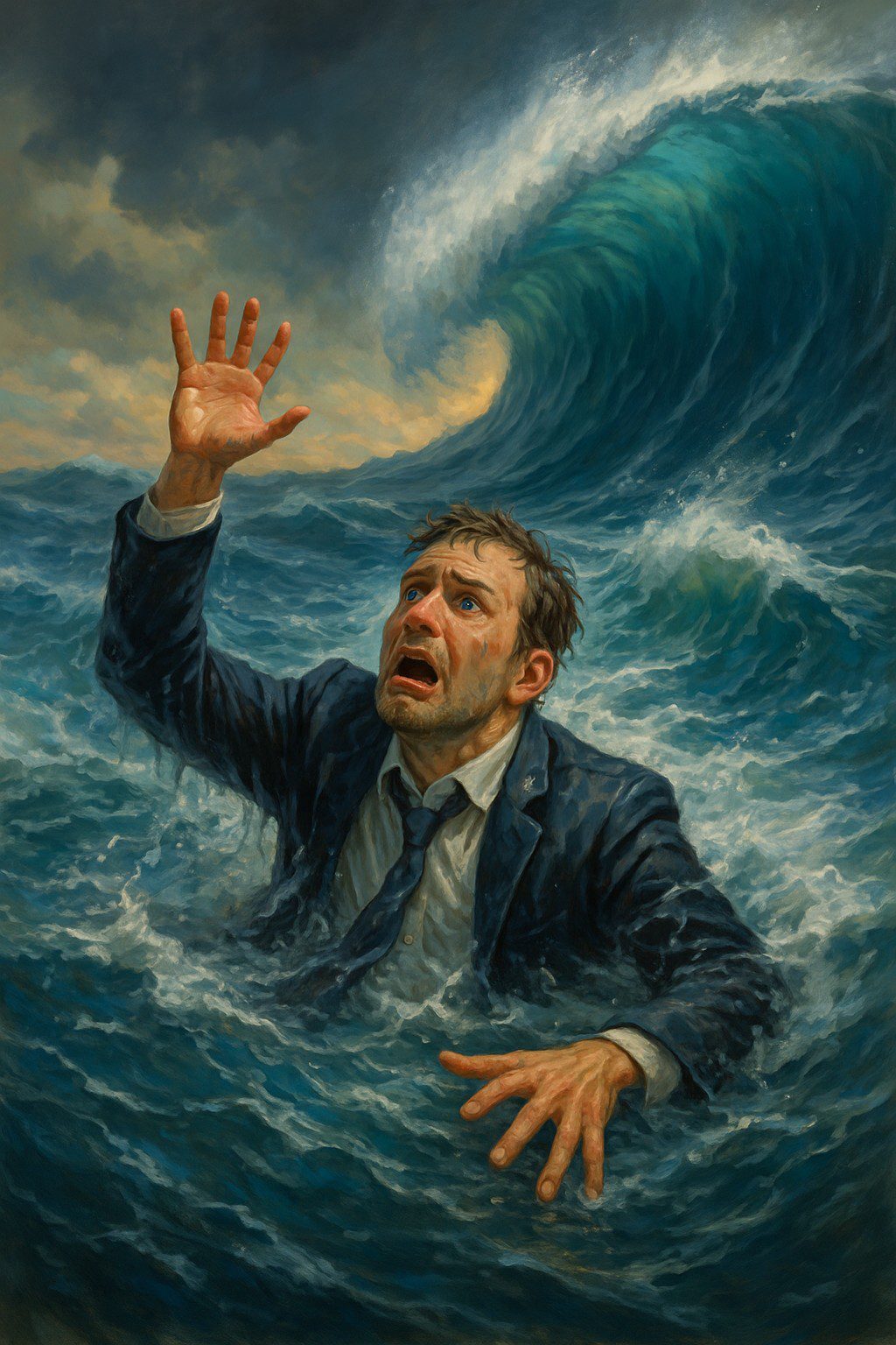 CEO drowning in the AI wave