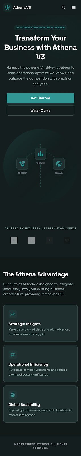 Athena V3 Hero - Transform Your Business